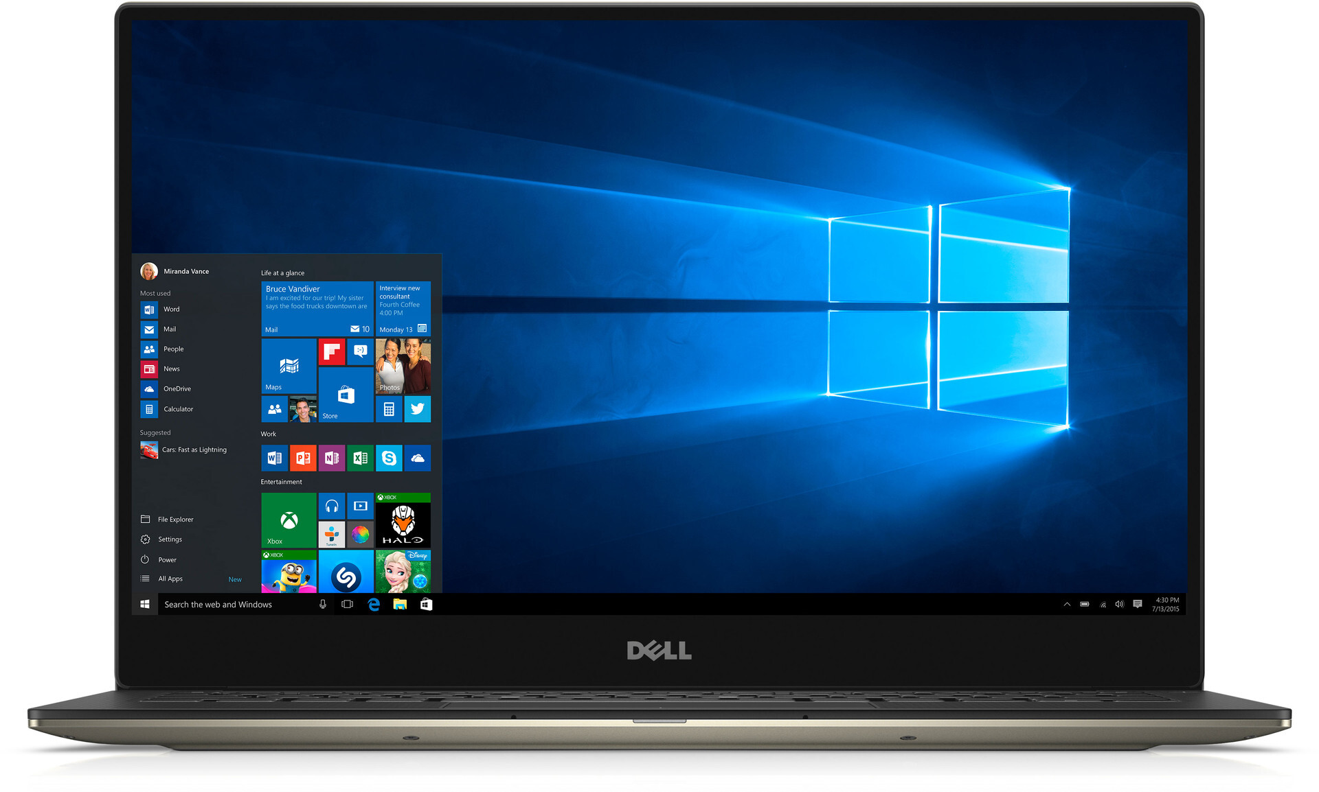 Laptop Dell XPS 13-9350 Ultrabook Core i7-6560U, 2.6Ghz, 16G RAM, 1TB SSD, 13.3" QHD
