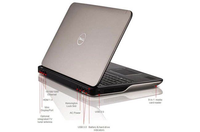 Laptop Dell XPS 15 L502X-71H6C (210-35314) - Intel Core i5-2430M 2.40GHz, 4GB RAM, 500GB HDD, VGA NVIDIA GeForce GT 540M, 15.6 inch