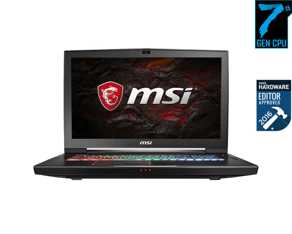 Laptop MSI GT73VR 7RF-607XVN Titan - Intel Core I7-7820HK, 16GB RAM, HDD 1TB + 512GB, Nvidia Geforce GTX 1070 8GB GDDR5, 17.3 inch