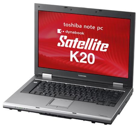 Laptop Toshiba Dynabook Satellite K20 (Intel Core 2 Duo T7300 2.0Ghz, 1GB RAM, 160GB HDD, VGA Intel 965, 15.4 inch, Windows 7 Home Premium)