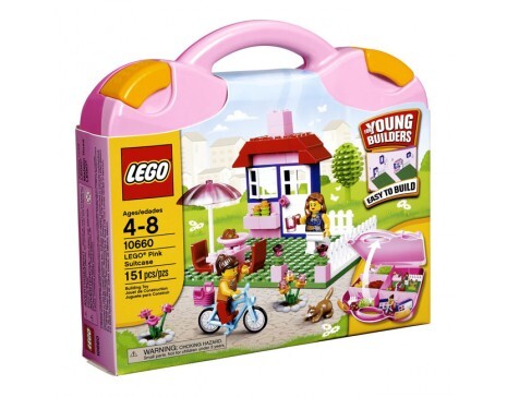 Bộ xếp hình Vali lắp ráp màu hồng cho bé gái Pink Suitcase V29 Lego 10660