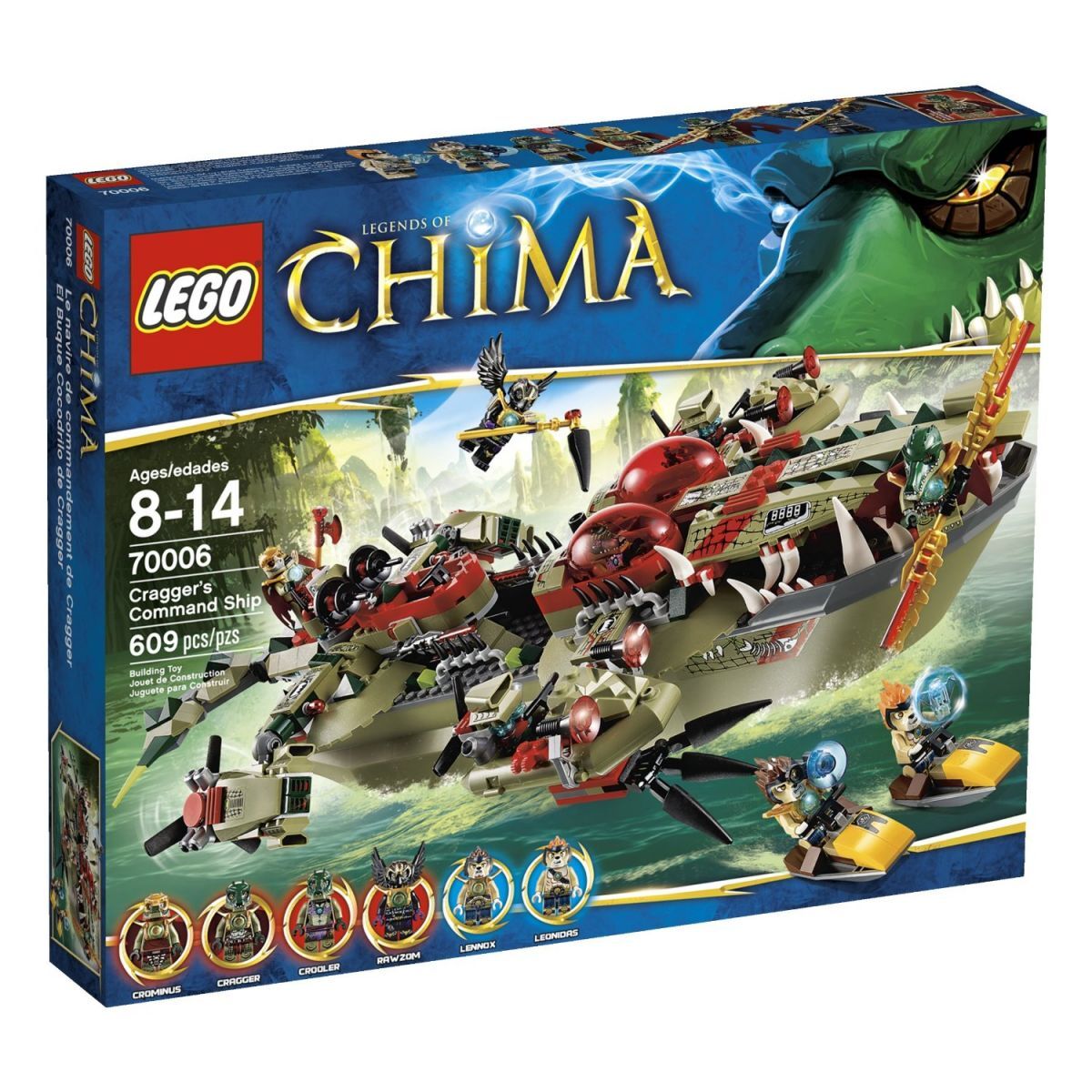 Bộ xếp hình tàu chiến đấu Cá sấu Lego Chima 70006