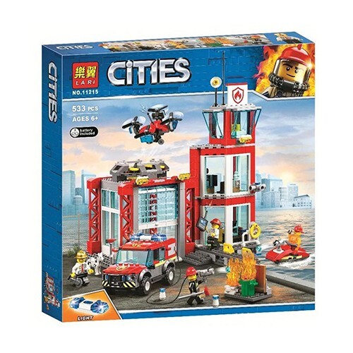 Lego lắp ghép City Bela Lari 11215 trạm cứu hỏa 533 chi tiết