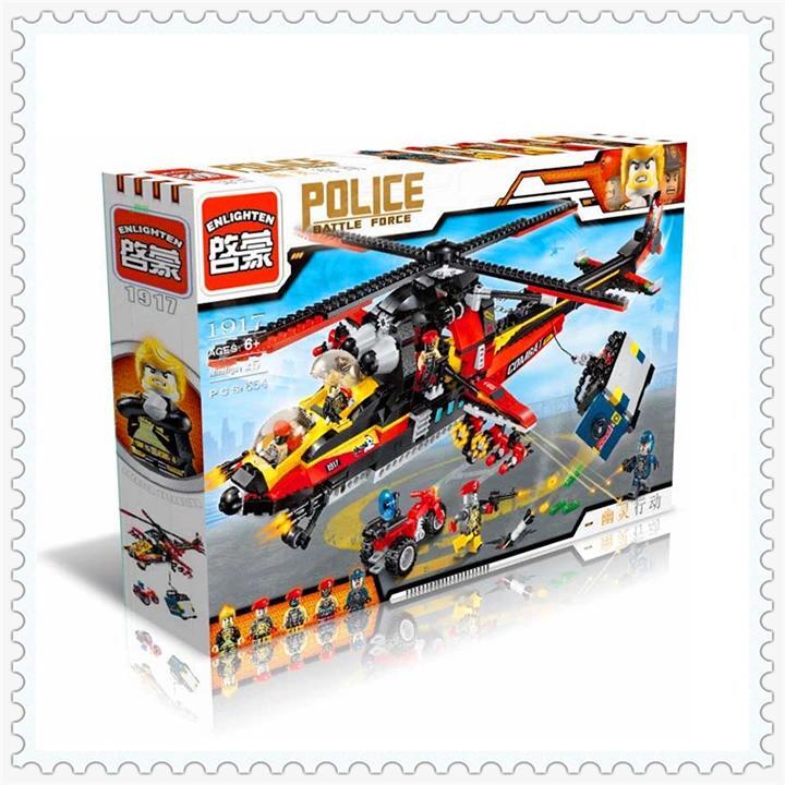 Lego máy bay trực thăng cảnh sát enlighten 1917