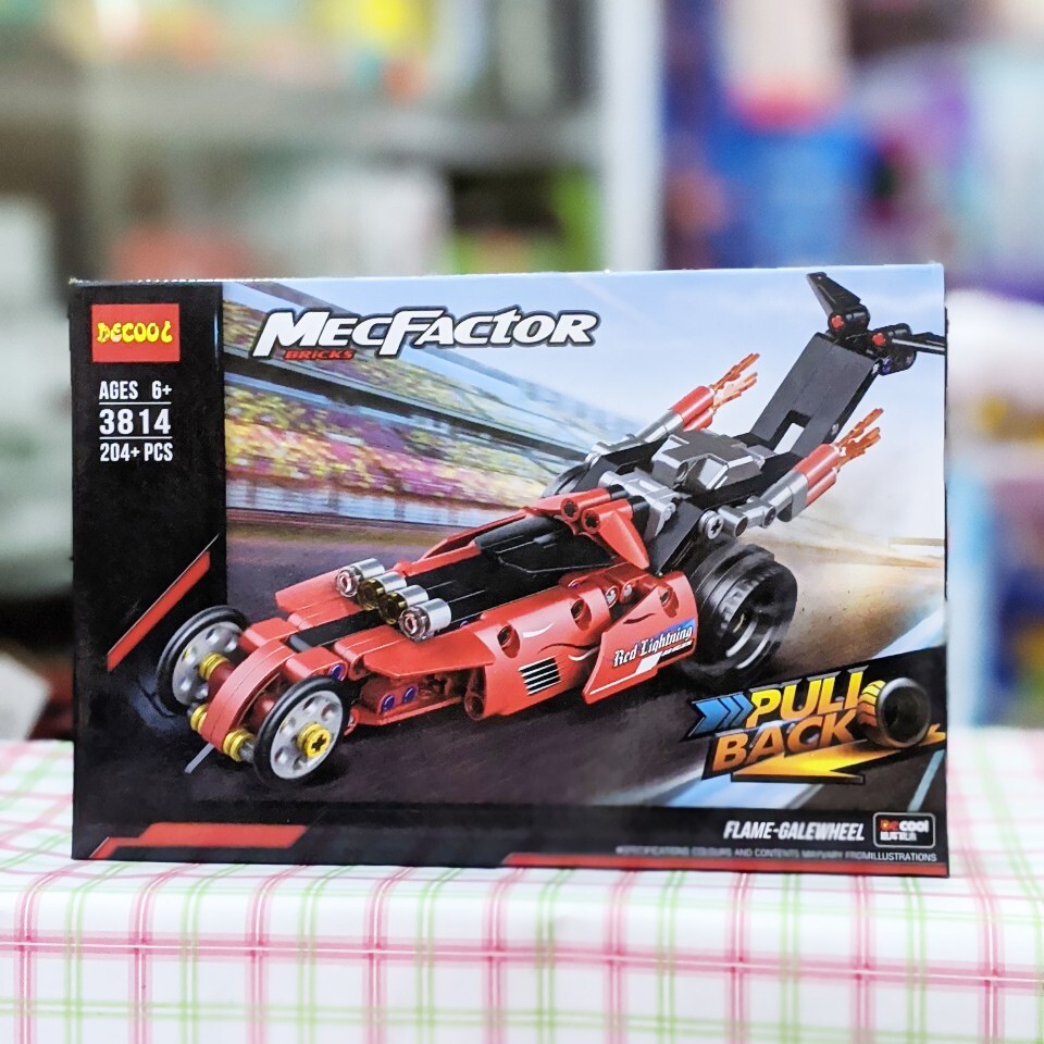 Lego xếp hình xe đua đỏ 3D 3814 204 chi tiết