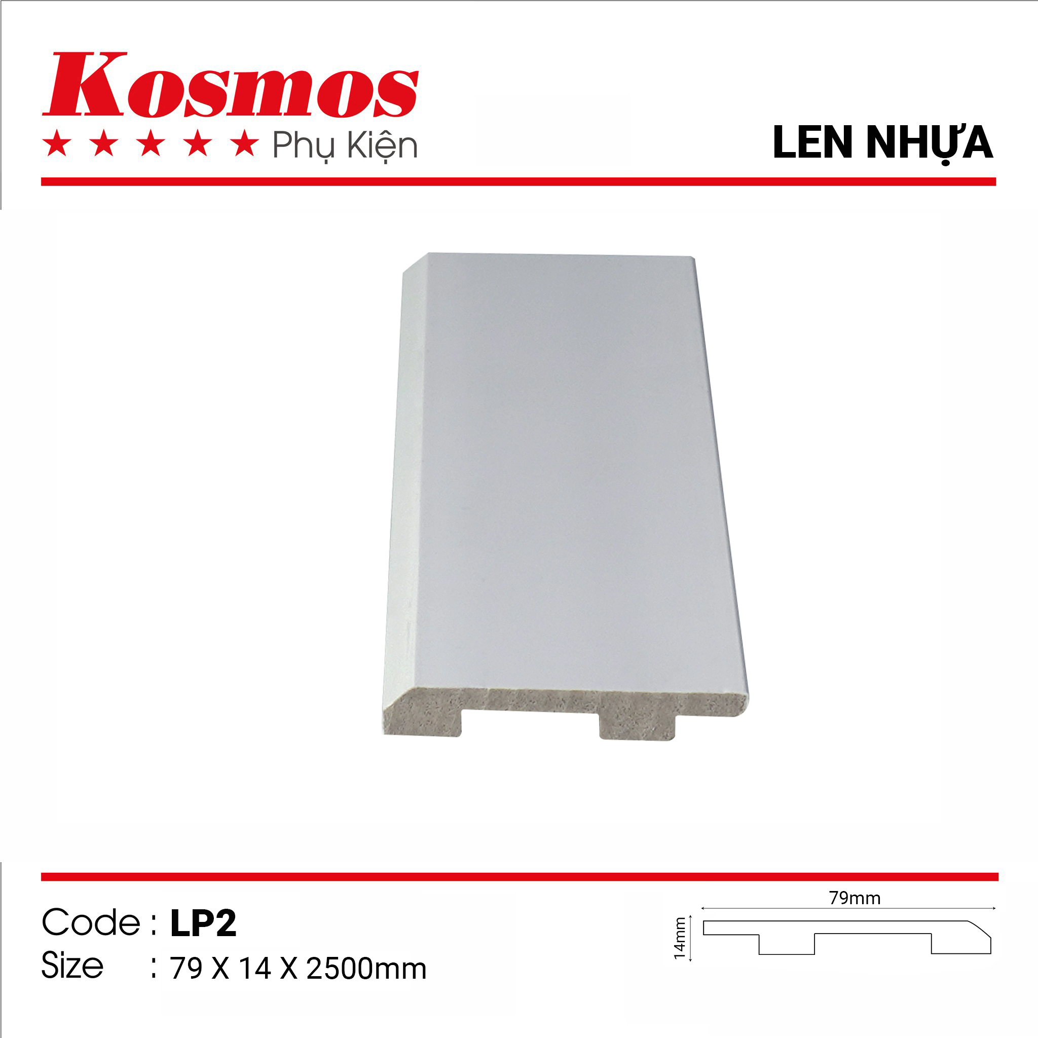 Len tường nhựa LP2