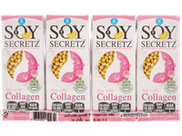 Lốc 4 hộp sữa đậu nành collagen Soy Secretz 180ml