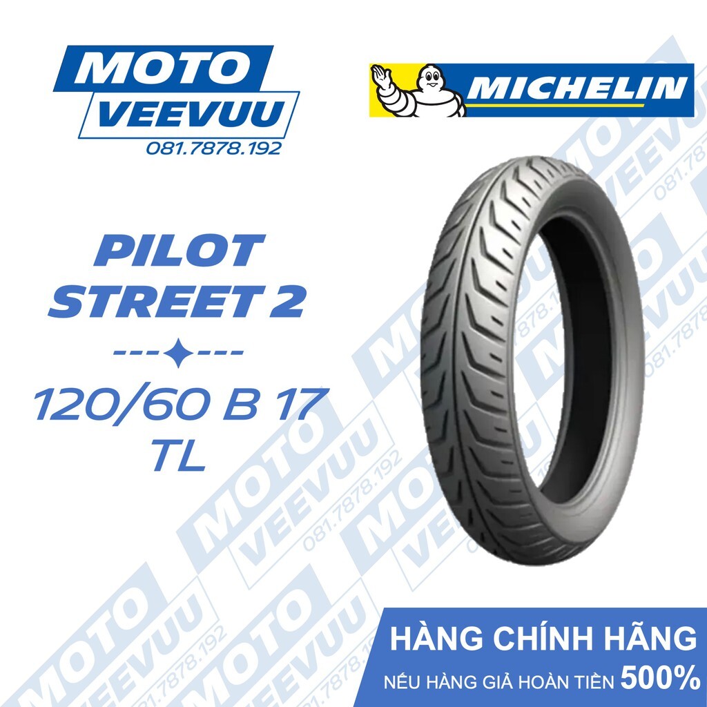 Lốp/vỏ xe máy Michelin 120/60-17 Pilot Street 2