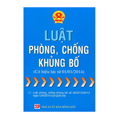 Luật Phòng, Chống Khủng Bố (Có Hiệu Lực Từ 01/01/2014)