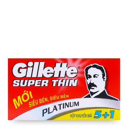 Lưỡi lam Gillette Super Thin hộp 6 lưỡi