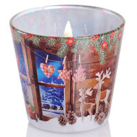 Ly nến thơm tinh dầu Bartek Charming Christmas 115g QT028491 - bánh táo nướng