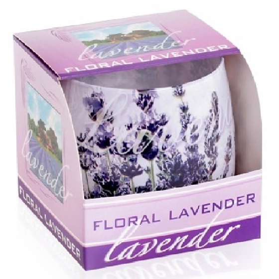 Ly nến thơm tinh dầu Bartek Lavender 100g QT025831 - hoa oải hương