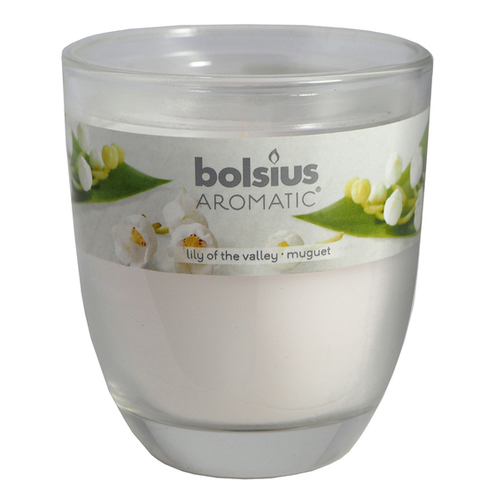 Ly nến thơm tinh dầu Bolsius Lily of the Valley 105g QT024330 - hoa lan chuông