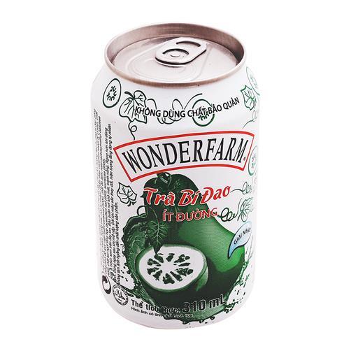 Trà bí đao ít đường Wonderfarm lon 310ml 