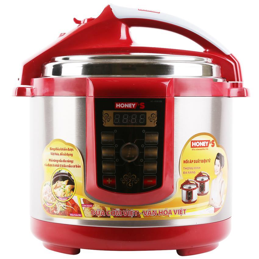 Nồi áp suất Honey's HO-PC901D50 (HO-PC901-D50) - Nồi điện, 5.0 lit, 90...
