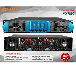 Main công suất 4 Kênh Bosa MX7800