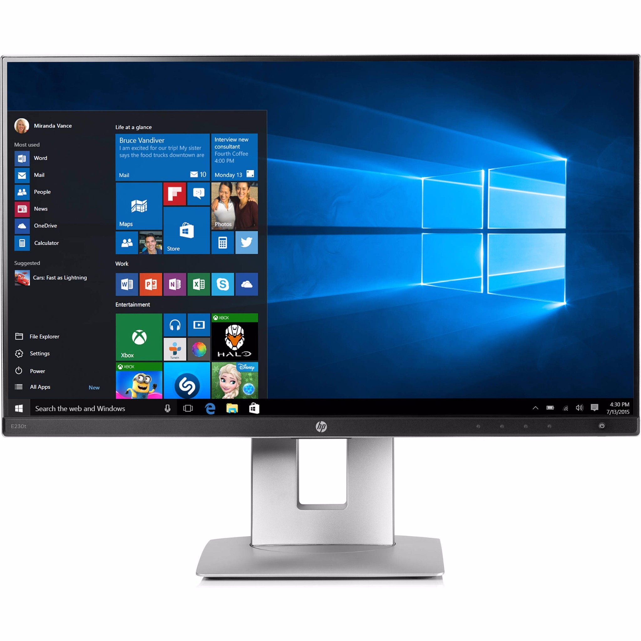 Màn hình máy tính HP EliteDisplay E230t W2Z50AA - 23 inch, 1920 x 1080