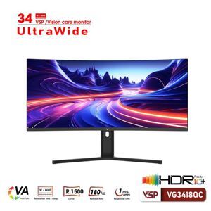 Màn hình ULTRAWIDE Gaming VSP VG3418QC, 34 inch