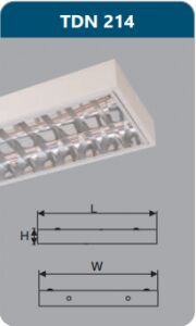 Máng đèn phản quang gắn nổi Duhal TDN214