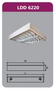 Máng đèn phản quang gắn nổi Duhal LDD6220