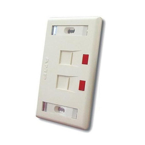 Mặt chữ nhật 2 cổng Commscope Outlet RJ45 Wall Plate White 272368-2