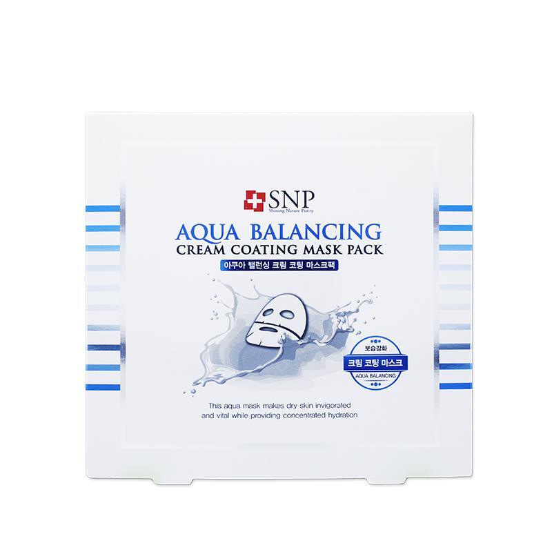 Mặt nạ phủ kem dưỡng ẩm SNP Aqua Balancing Cream Coating Mask Pack 20g