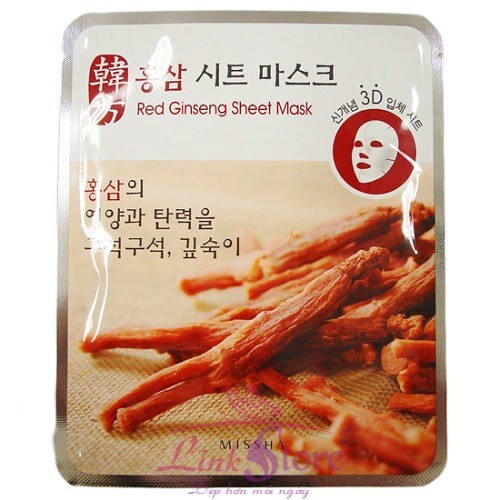 Mặt nạ sâm Missha Pure Source Cell Sheet Mask Red Ginseng