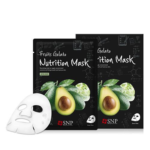 Mặt nạ tinh chất bơ xay đông lạnh SNP Fruits Gelato Nutrition Mask 25ml