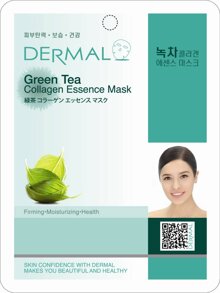 Mặt nạ trà xanh Dermal Green Tea Collagen Essence Mask