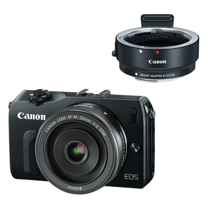Máy ảnh Canon EOS M kèm Lens 22mm và Adaptor