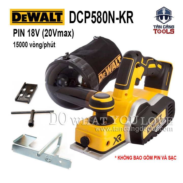 Máy bào gỗ cầm tay dùng pin 18V DeWalt DCP580N-KR