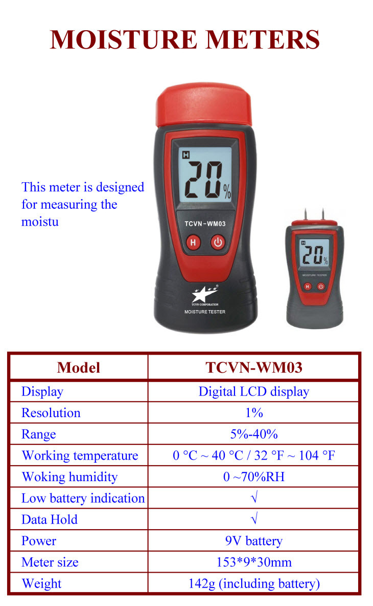 Máy đo độ ẩm gỗ TCVN-WM03