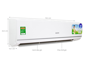 Điều hòa Sanyo 9000 BTU 1 chiều Inverter SAP-KCRV9YGS gas R-410A