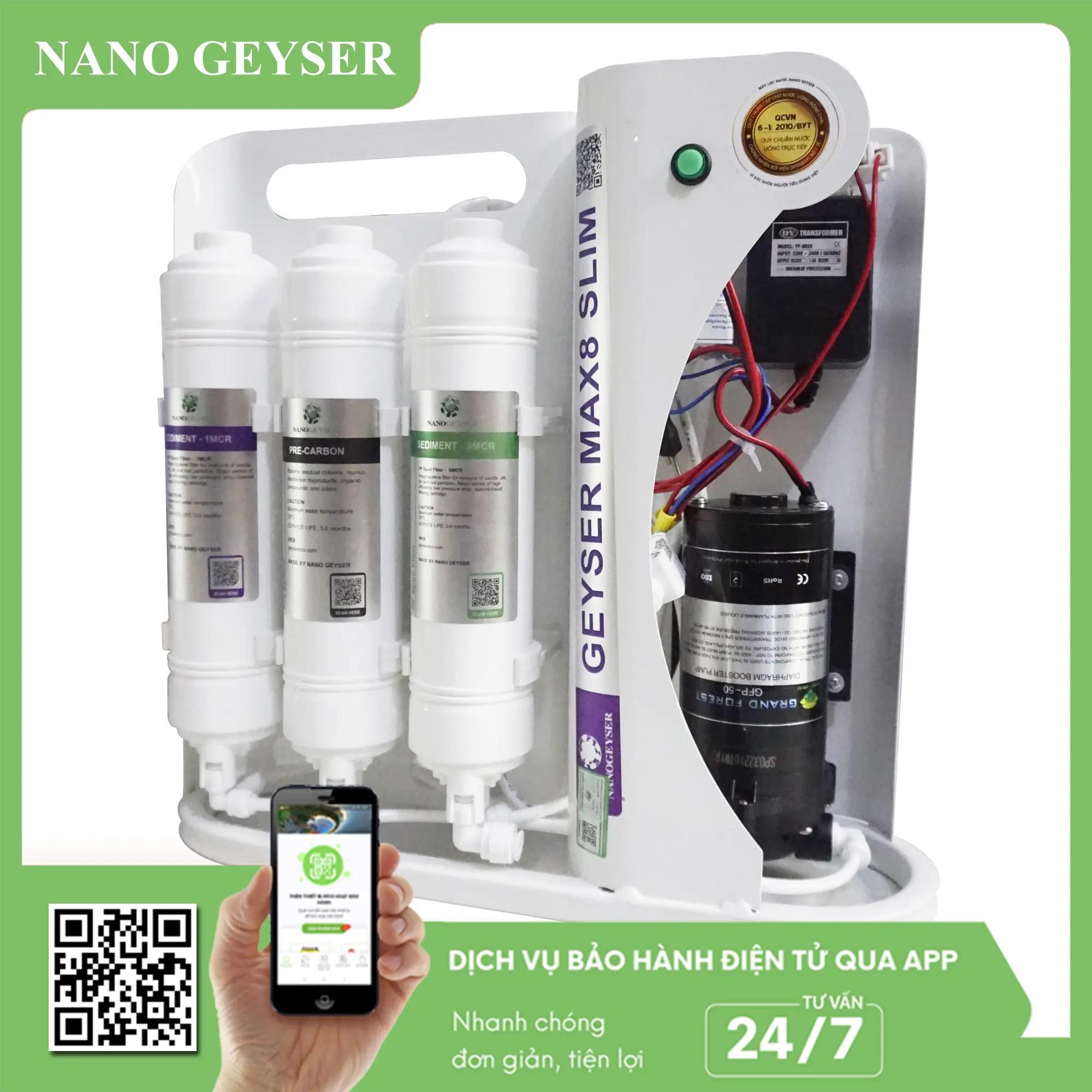 Máy lọc nước Nano Geyser Slim S8