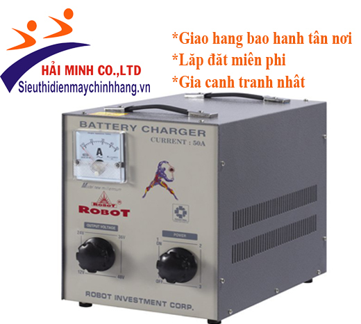 Máy sạc ắc quy tăng giảm Robot 50A (12V-48V)