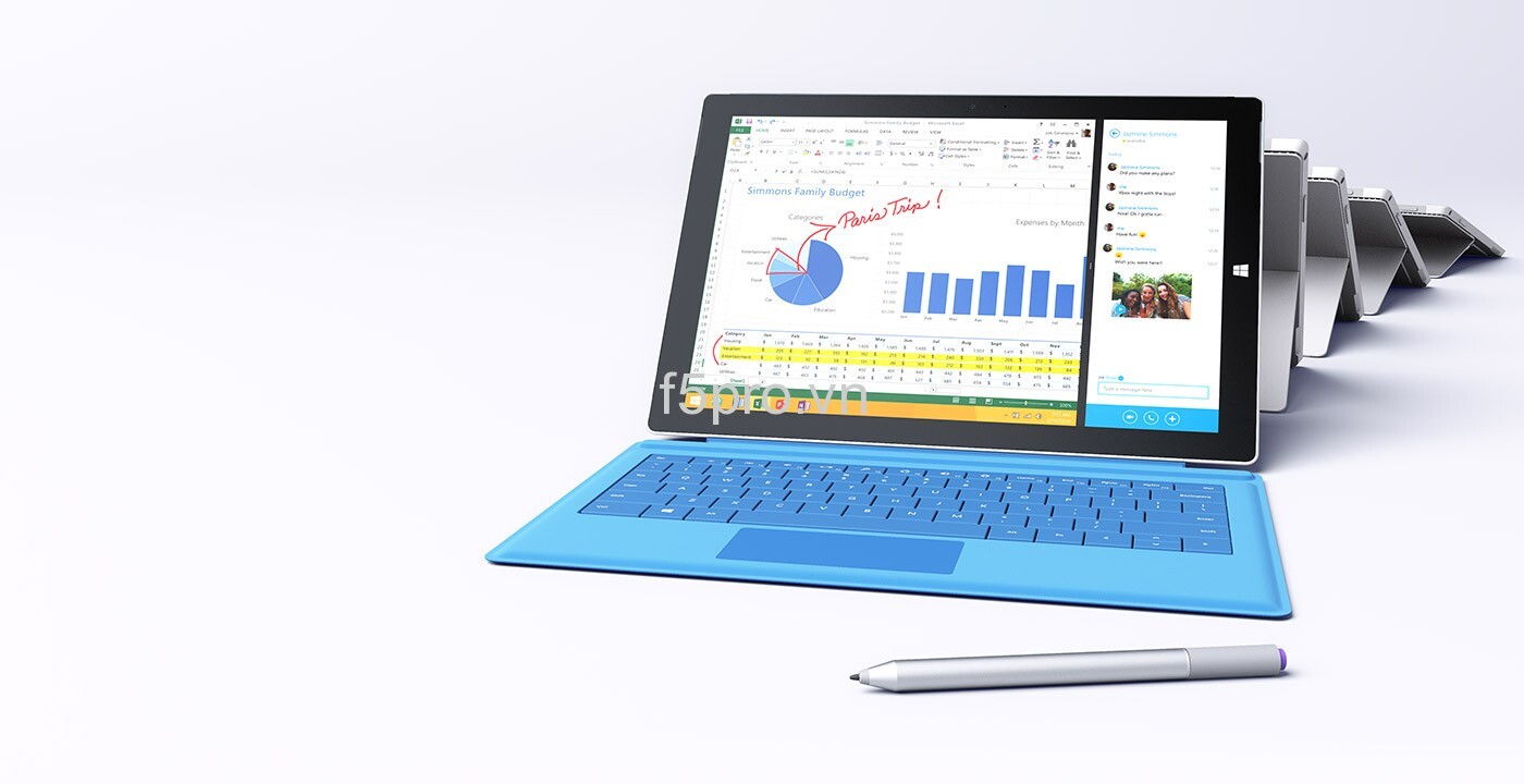Máy tính bảng Microsoft Surface Pro 3 (4020-4-64) - Intel core i3-4020Y, 4GB RAM, 64GB SSD, 12 inch