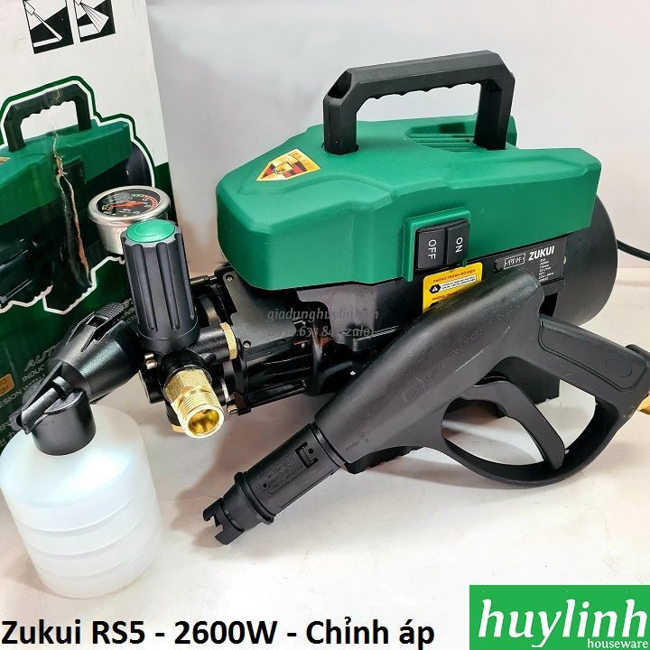 Máy xịt rửa xe chỉnh áp Zukui RS5 - 2600W
