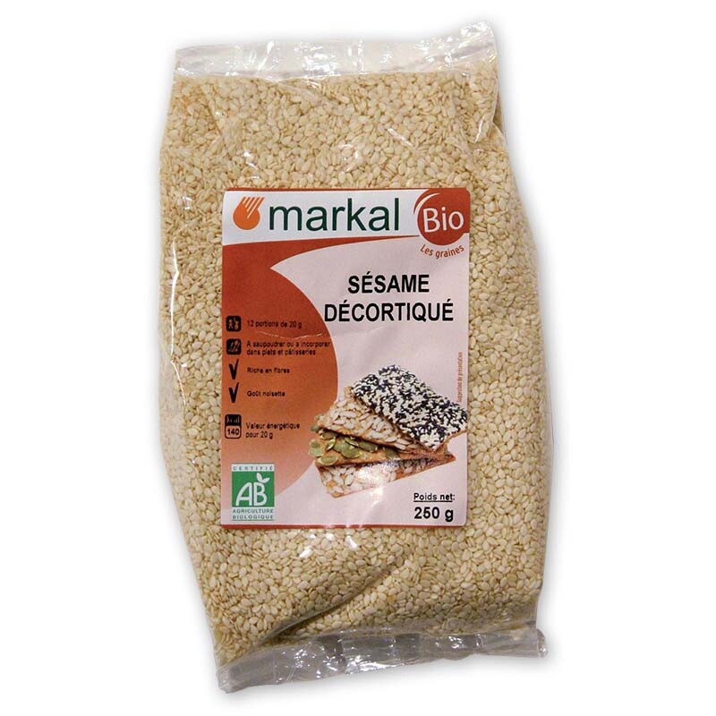 Mè vàng tách vỏ hữu cơ Markal 250g