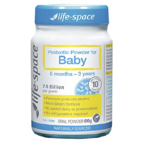 Men vi sinh Life Space Men Probiotic Powder trẻ 6 tháng 40g