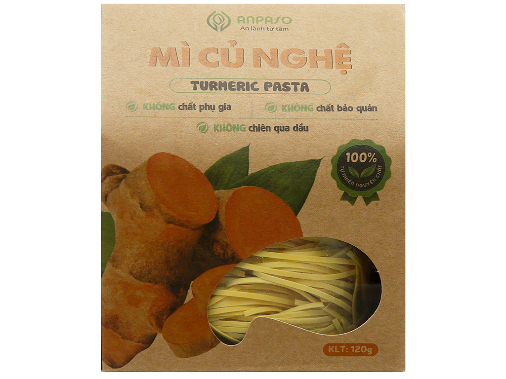 Mì củ nghệ Anpaso Organic gói 120g