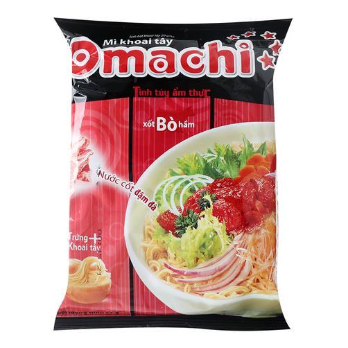 Mì khoai tây sốt bò hầm Omachi gói 80g