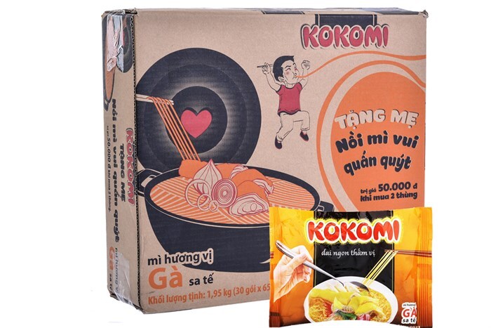 Mì Kokomi hương vị Gà sa tế gói 65g (thùng 30 gói)