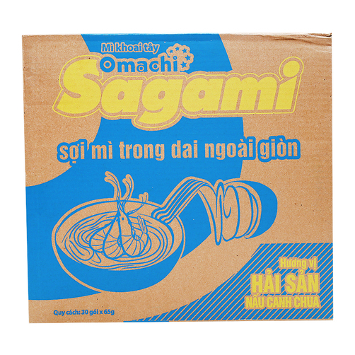 Mì vị hải sản nấu canh chua Sagami Omachi thùng 30 gói x 65g