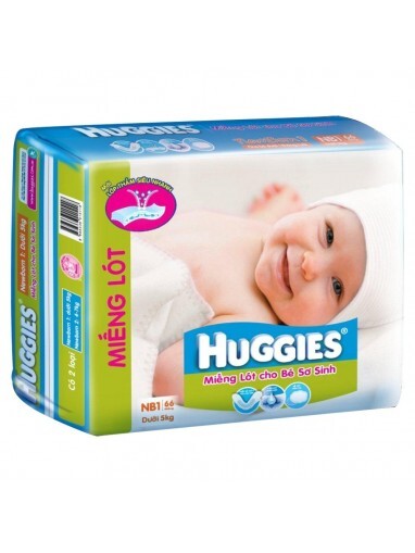 Miếng lót Huggies Newborn 1 66 miếng (trẻ từ 0 - 5kg)
