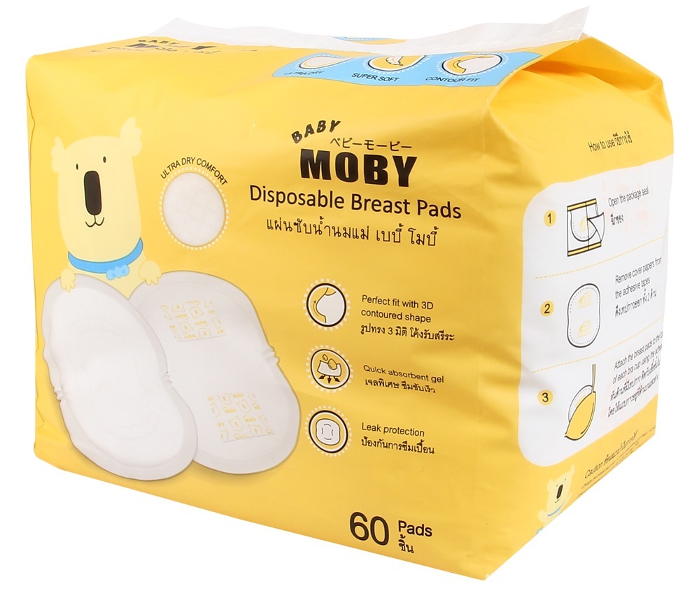 Miếng lót thấm sữa Baby Moby - 60 miếng