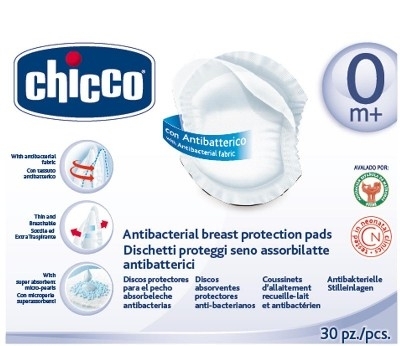 Miếng lót thấm sữa chống khuẩn 30 PCS Chicco
