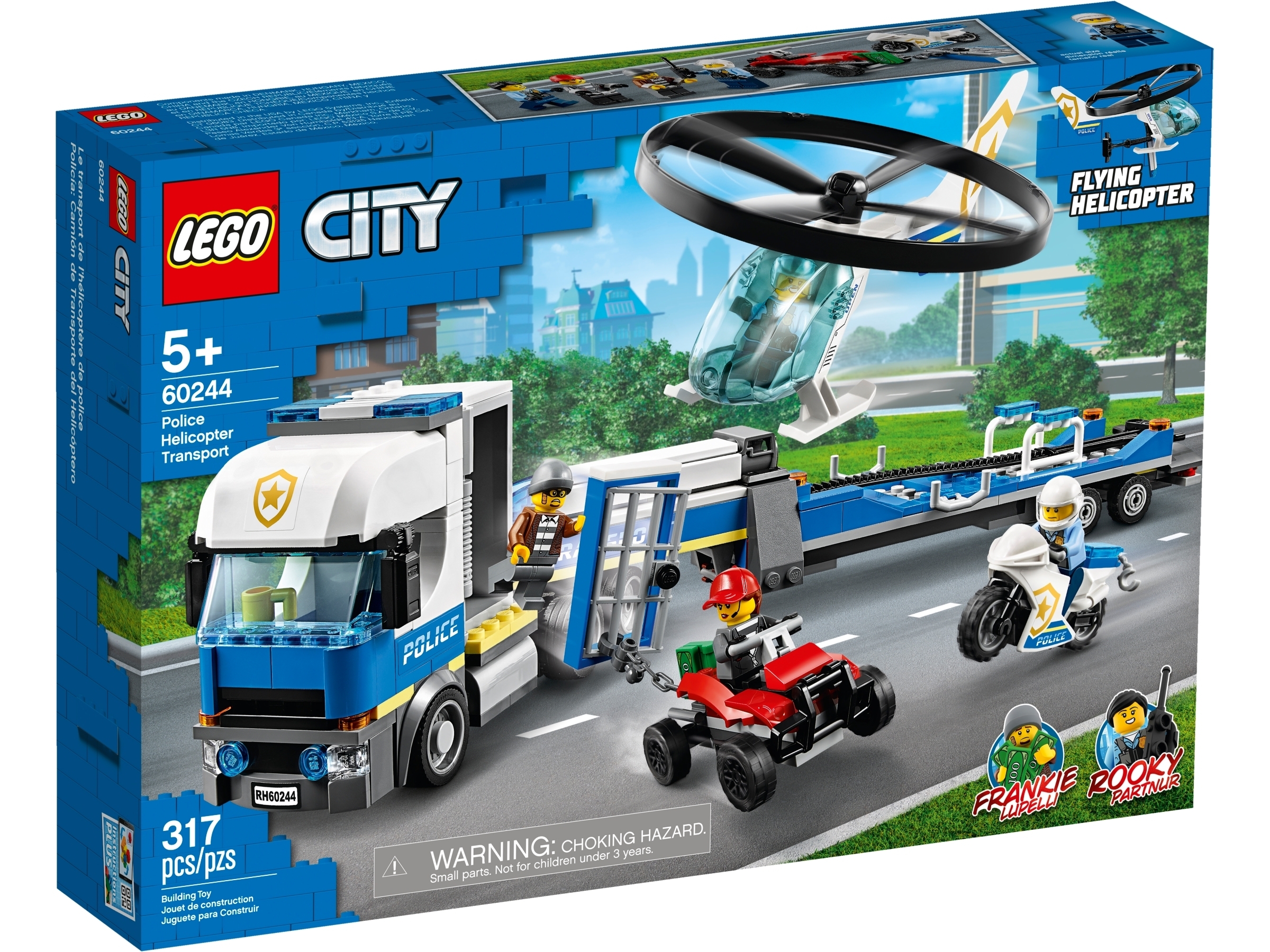 Mô hình đồ chơi lắp ráp Lego City - Trực thăng vận tải cảnh sát 60244 ( 317 chi tiết )