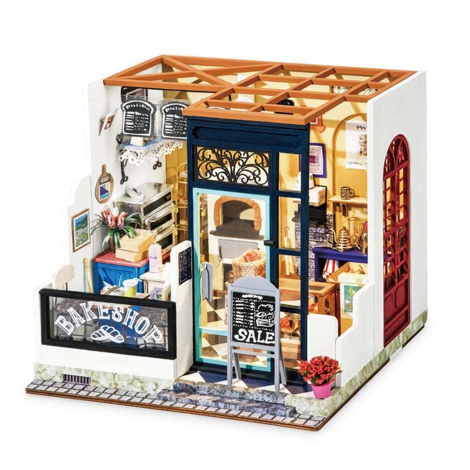 Mô hình gỗ lắp ráp 3D DIY Dollhouse Nancy's Bake Shop (Tiệm Bánh Của Nancy) (Mixed Color) - Robotime DG143 - WP048