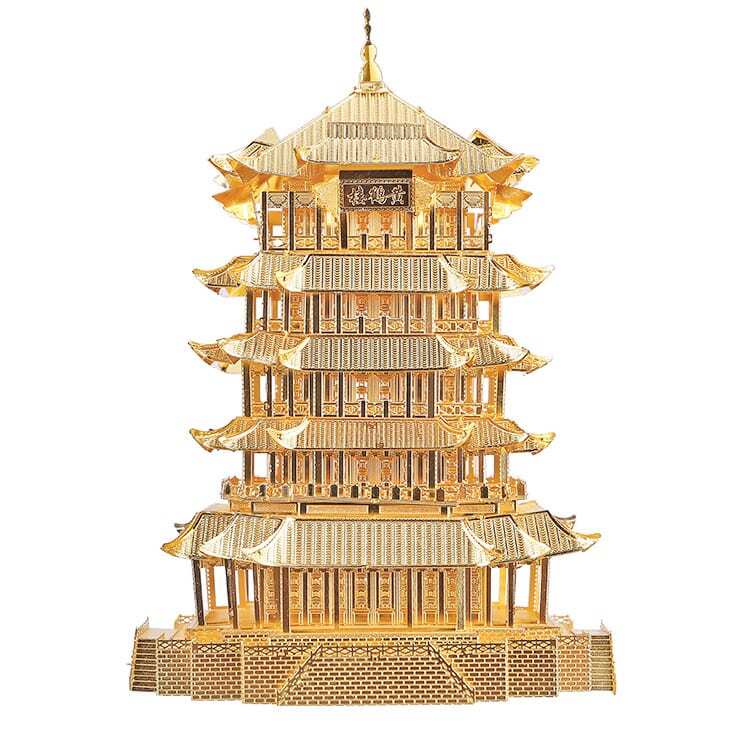 Mô hình kim loại lắp ráp 3D Piececool Hoàng Hạc Lâu Yellow Crane Tower