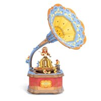 Mô hình lắp ráp bằng gỗ 3D Robotime - Mô hình Hộp âm nhạc VINTAGE GRAMOPHONE AM43